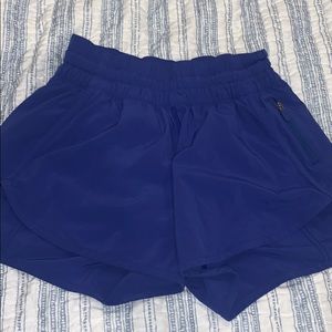 Royal blue lululemon tracker shorts 4”